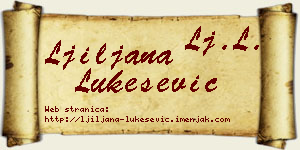 Ljiljana Lukešević vizit kartica